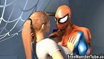 การ์ตูนโป๊3D ไอ้ยอดมนุษย์สไปเดอร์แมน Spiderman Porn หลอกอุ้มสาวพาขึ้นห้องหวังปี้xxxจับอุ้มเอาควยเสียบมิดลำจุกหีมาก